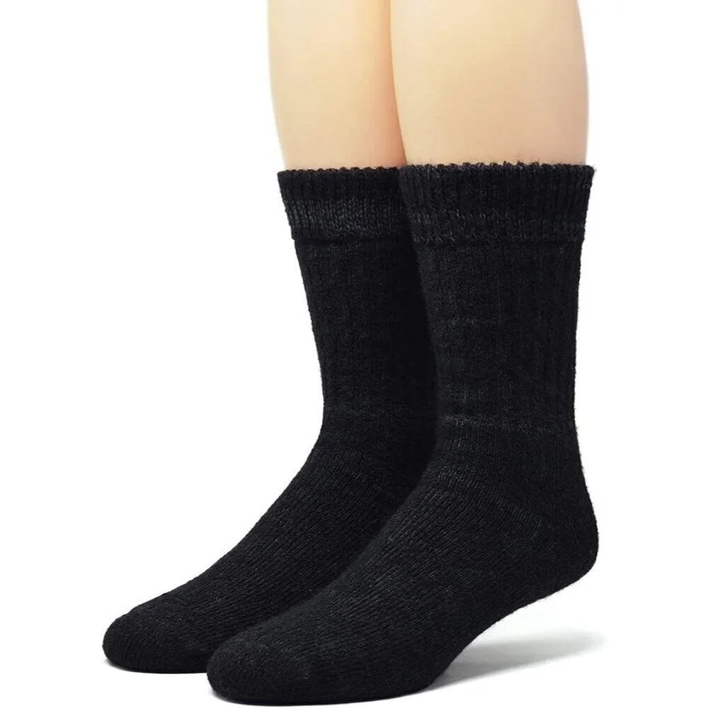 Unisex Black Heather 47 % Alpaca Wool 38%  Toasty Toes  Ultimate Alpaca Socks
